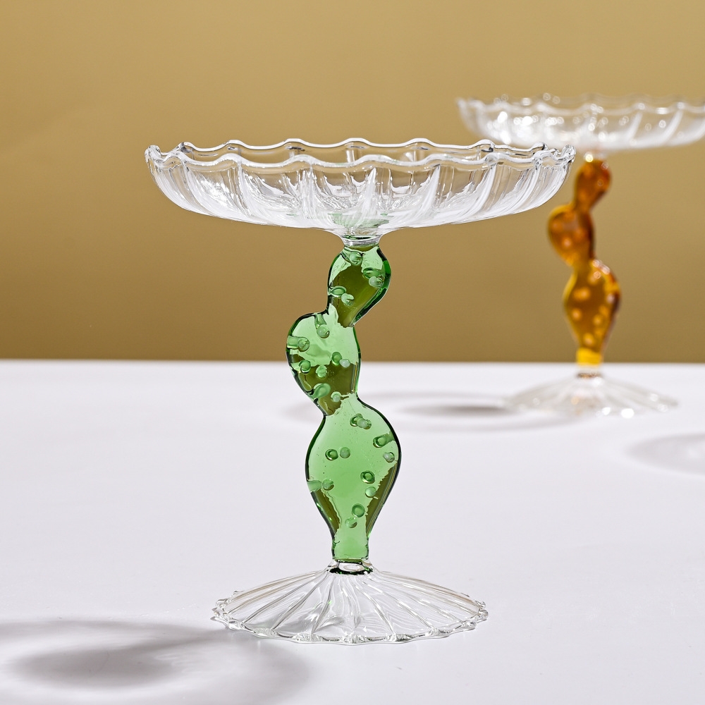 Creative cactus glass wine glass home decoration simple goblet hotel restaurant
