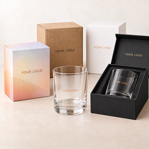 Custom glassware packaging options by AIKEYI