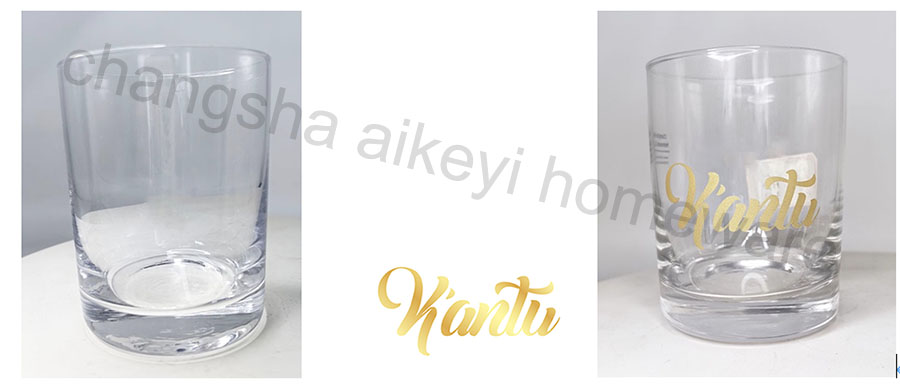 Finished custom glassware and packaging