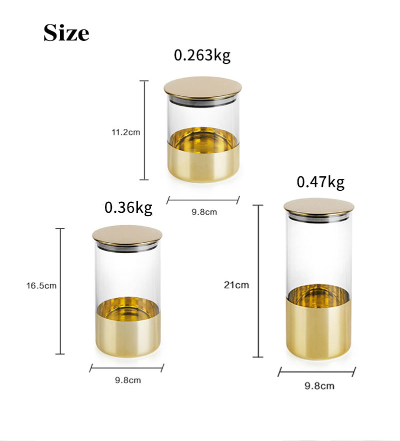 Factory price elegant gold foil heat resistant storage jar