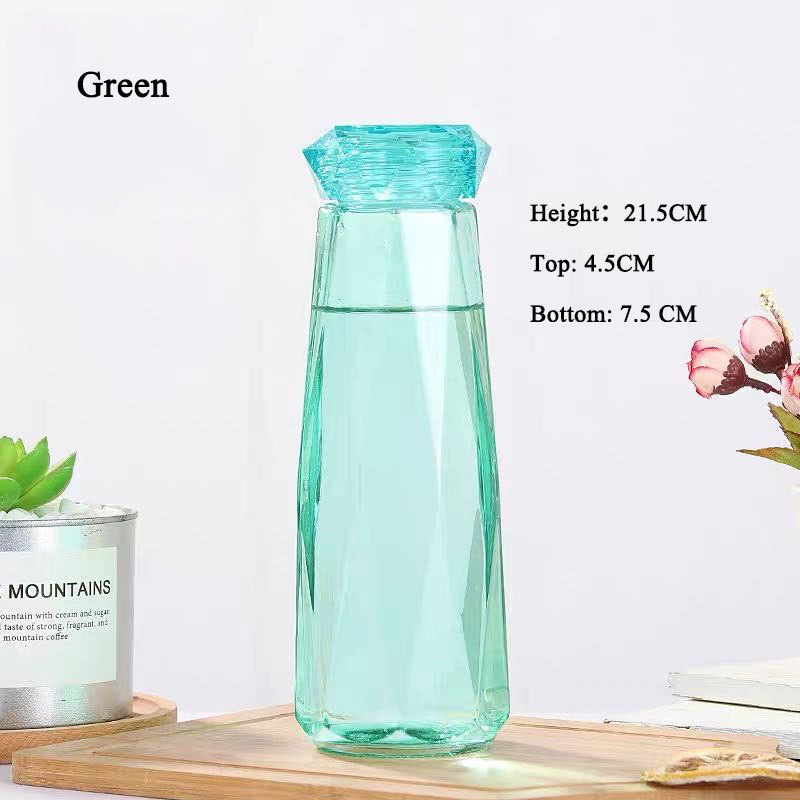 Factory Sale colorful fashionable empty portable glass water bottle