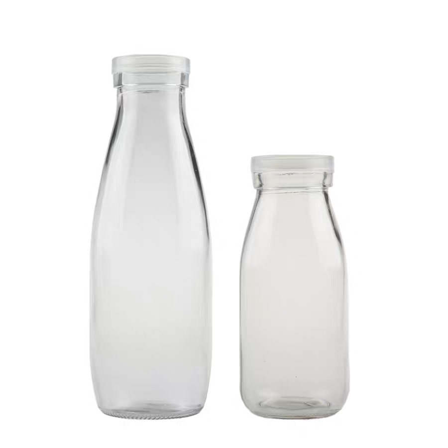 500ml French Square Glass Milk Bottle