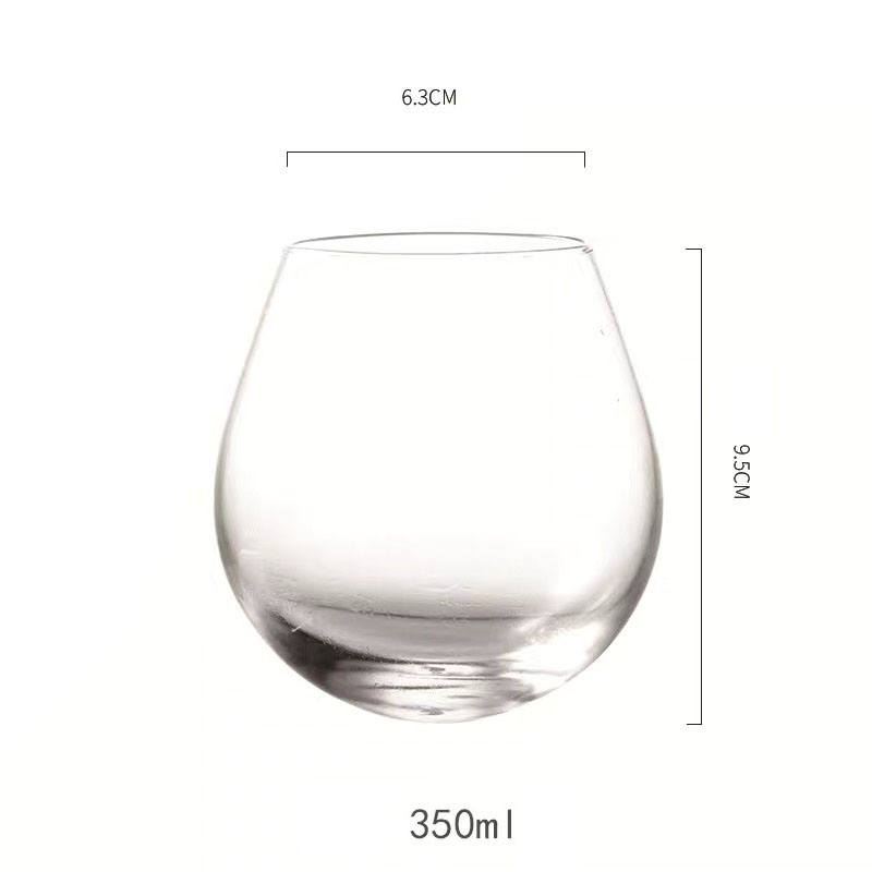 egg shaped red wine glass custom stemless whisky glass wine glasses