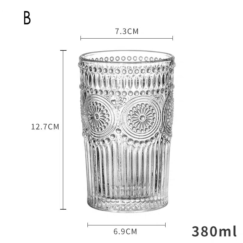 European style machine made embossed wine glass shot glass