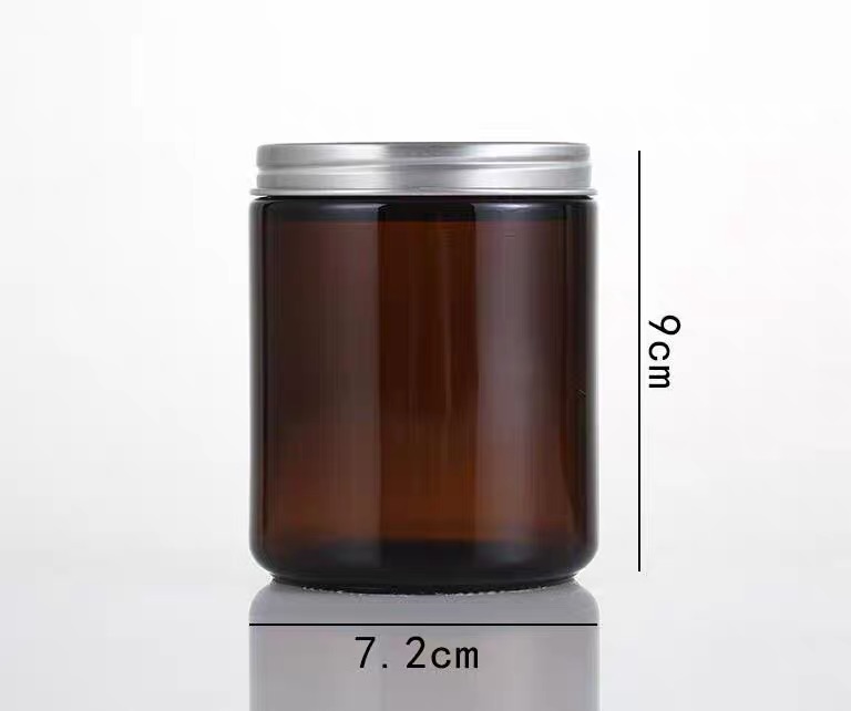  Custom Empty Wide Mouth Round Amber 100ML 