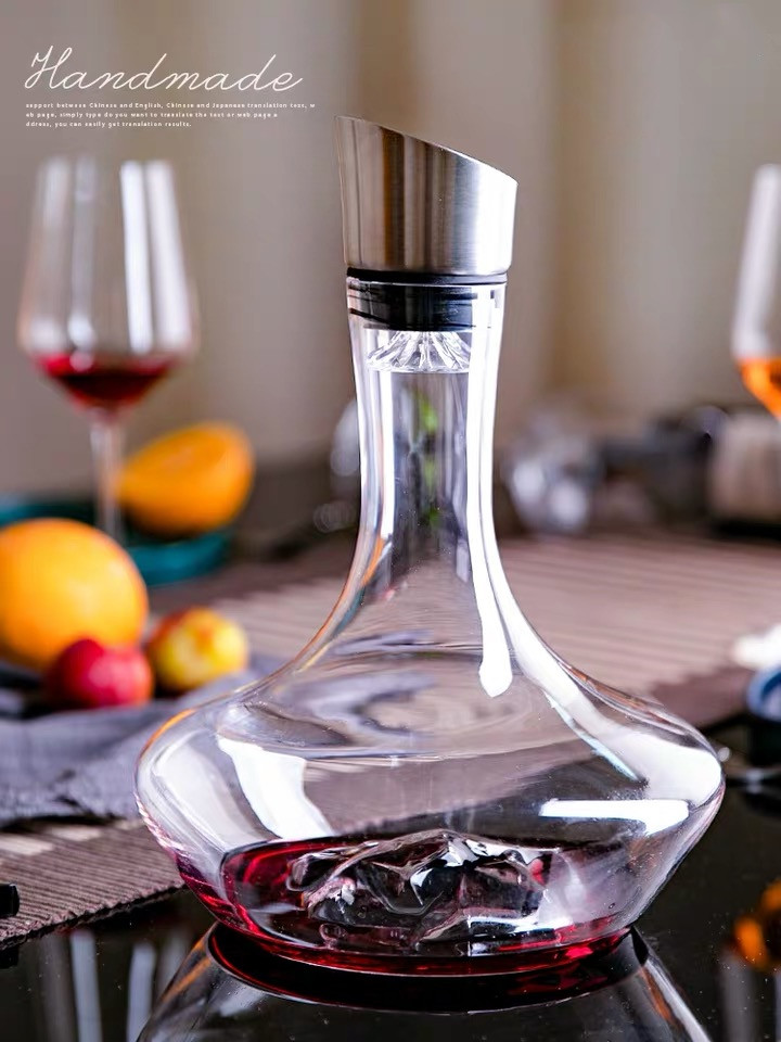 Factory price high quality crystal wine decanter set glass decanter glass drinkware