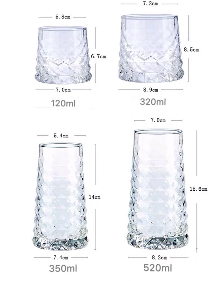 Amazon Top Seller Diamond Cocktail Glass Wine Glasses