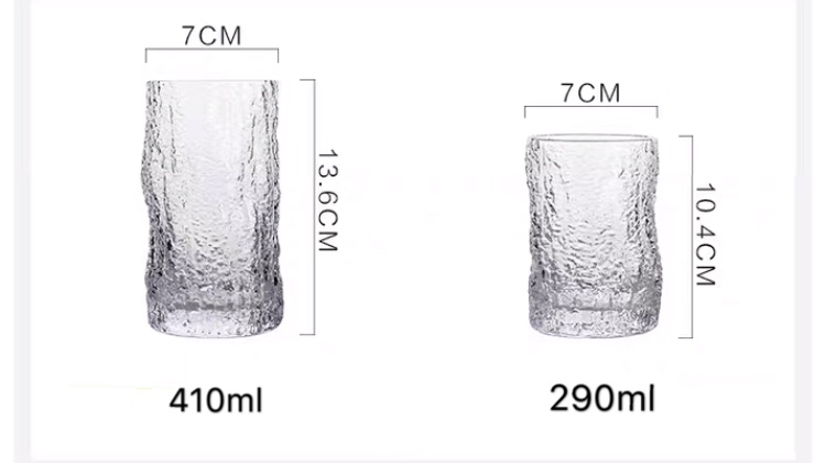 350ml hammer glass cup transparent heat-resistant green tea glass tea mug water glass