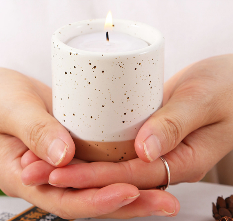 ceramic white candle holder from Changsha Aikeyi