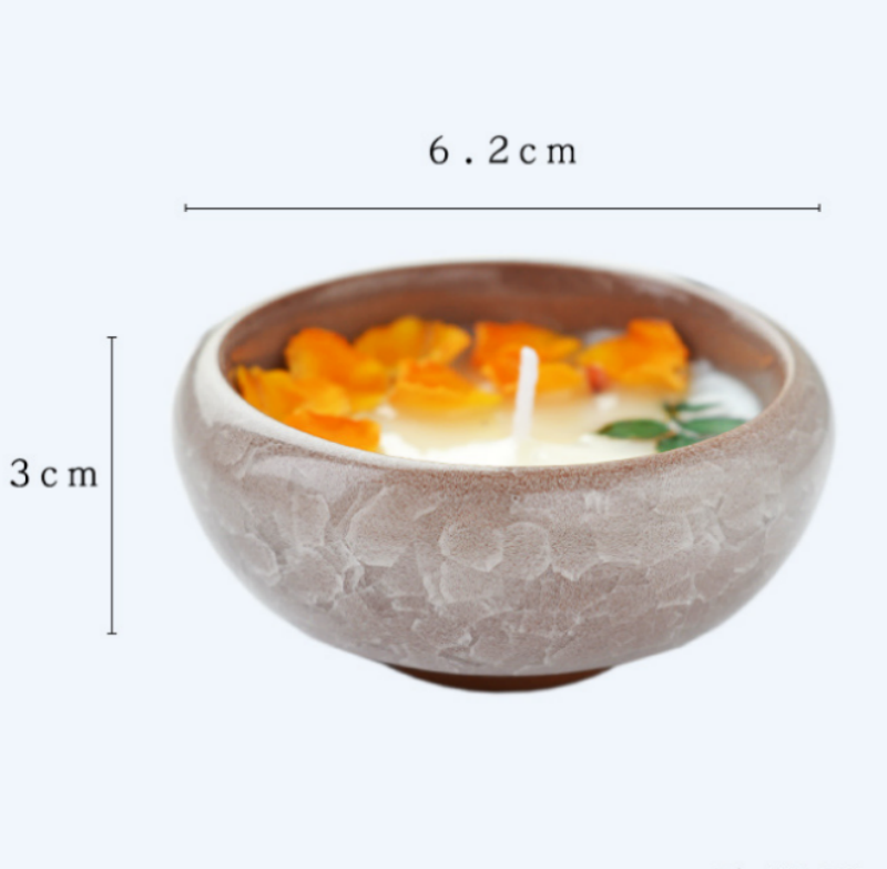 Custom ceramic candle holder no glaze candlestick porcelain wholesales candle jars for home decor wedding