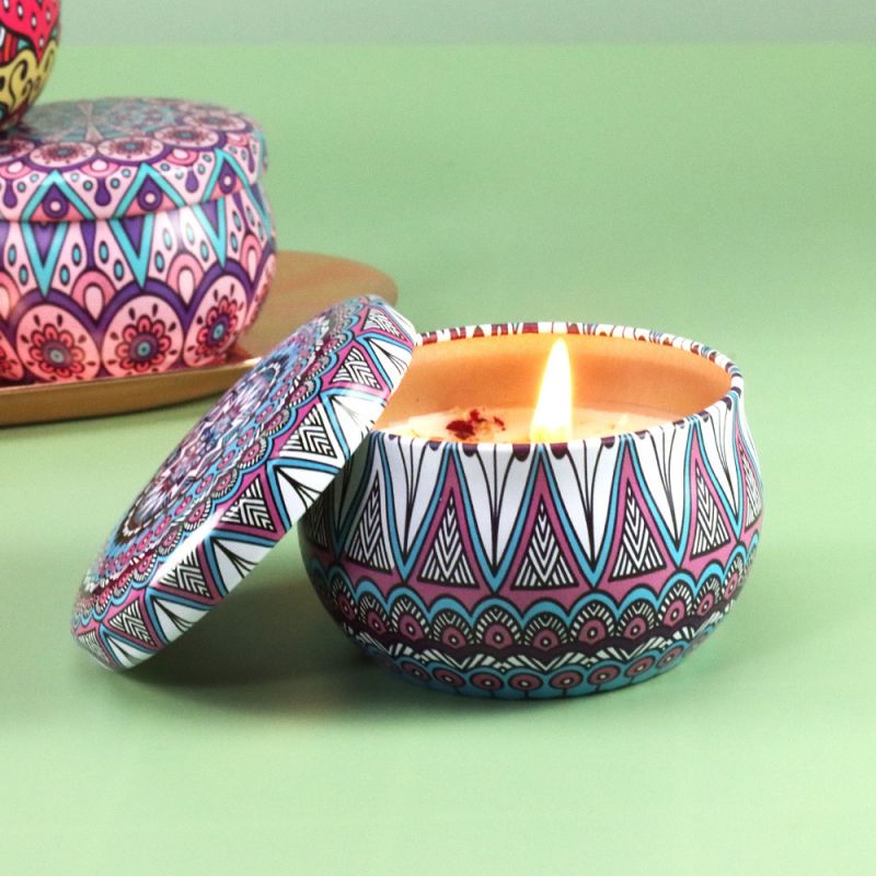 Hot selling metal seamless candle tins jar