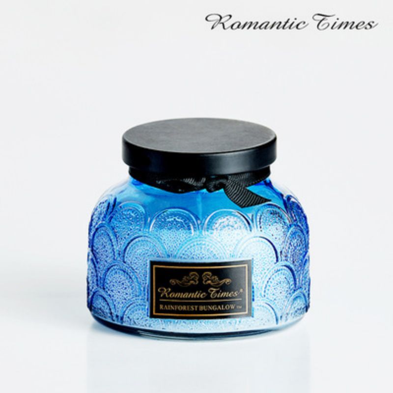 Best quality scented soy wax candle in black glass candle jar