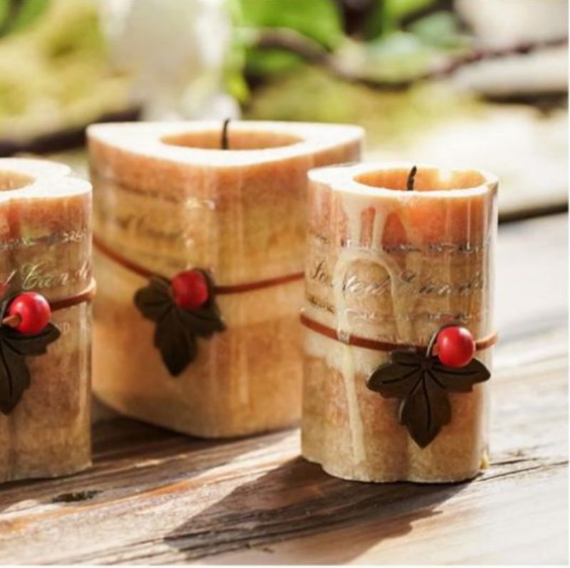 Custom Christmas soy candle cylinder smokeless with different shape