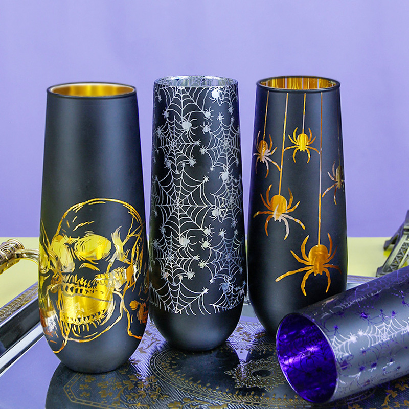 halloween champagne flute