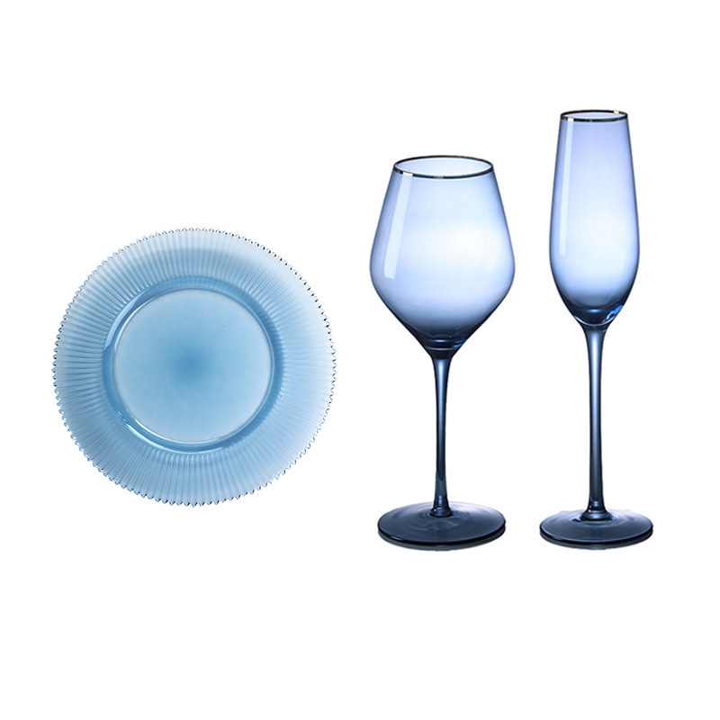 blue wine glass