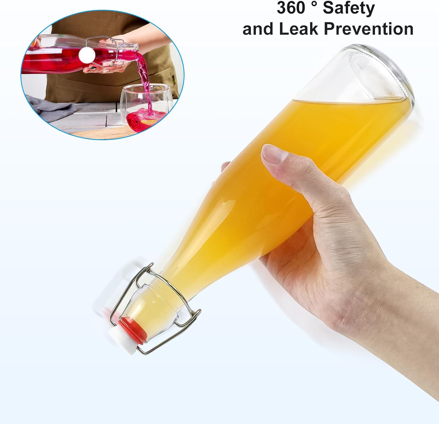 Custom swing top glass bottle product image 4
