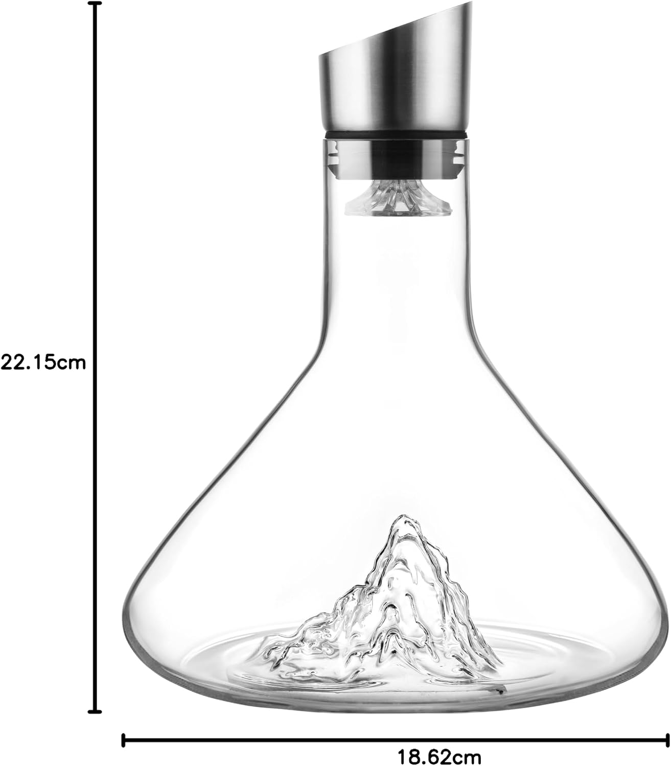 Mountain base glass wine decanter wholesale