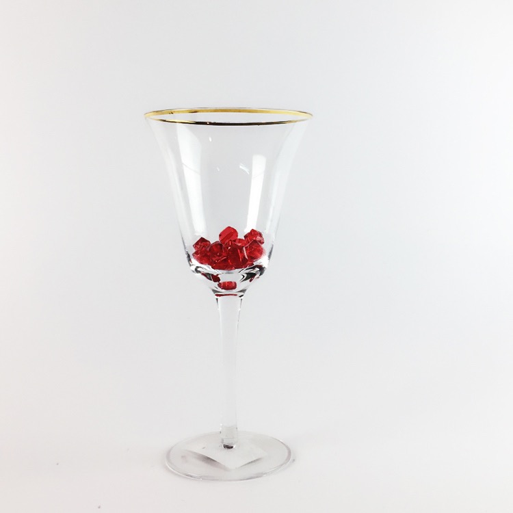  gold rim wine glass 