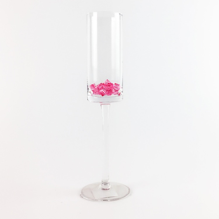 Aikehomeware column cup long stem champagne glass