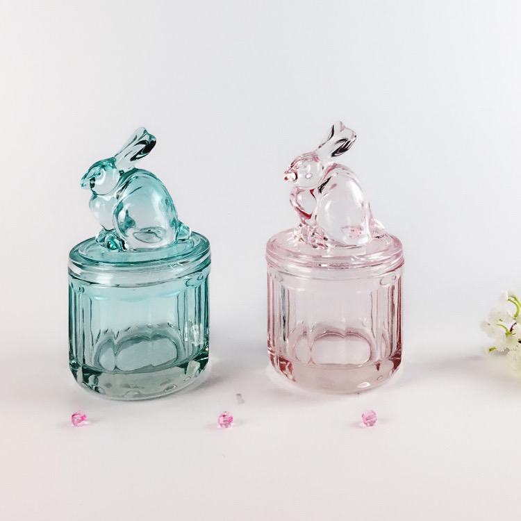 glass candy sugar jar with cover