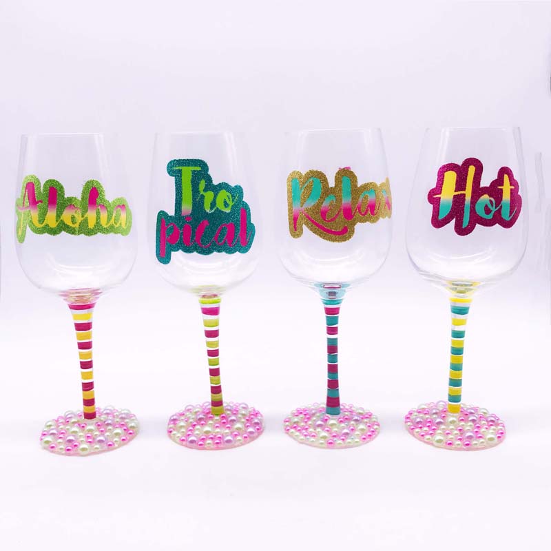 Creative christmas wine glass