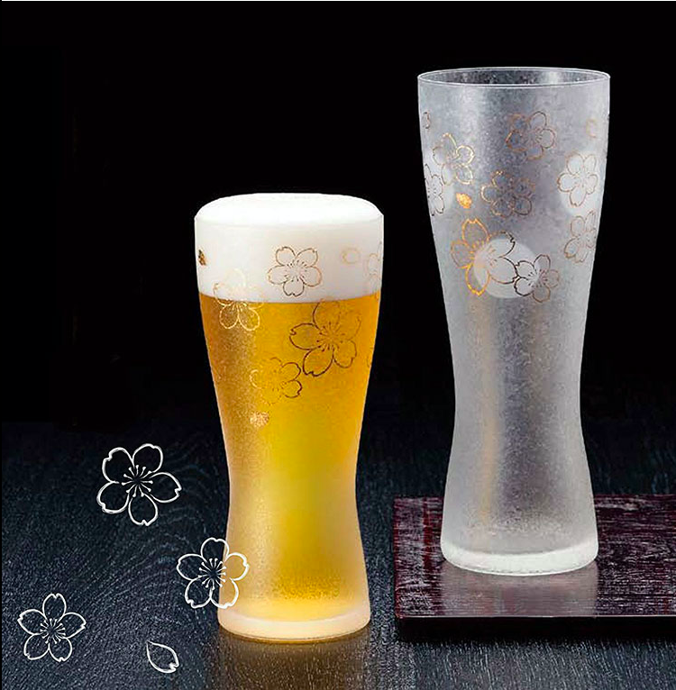 100ml/310ml Sakura frosted beer glass