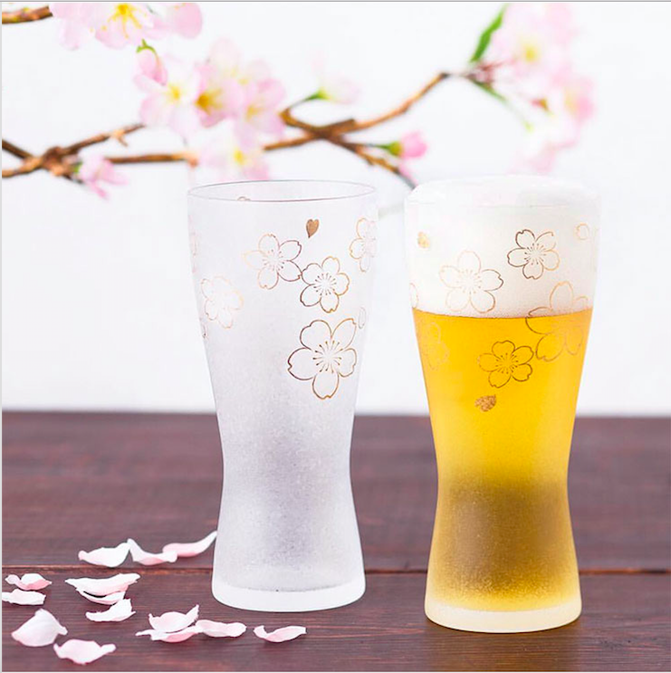 100ml/310ml Sakura frosted beer glass