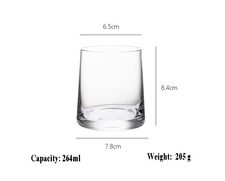 wholesale round recycled water milk glass wine tumbler glass whisky