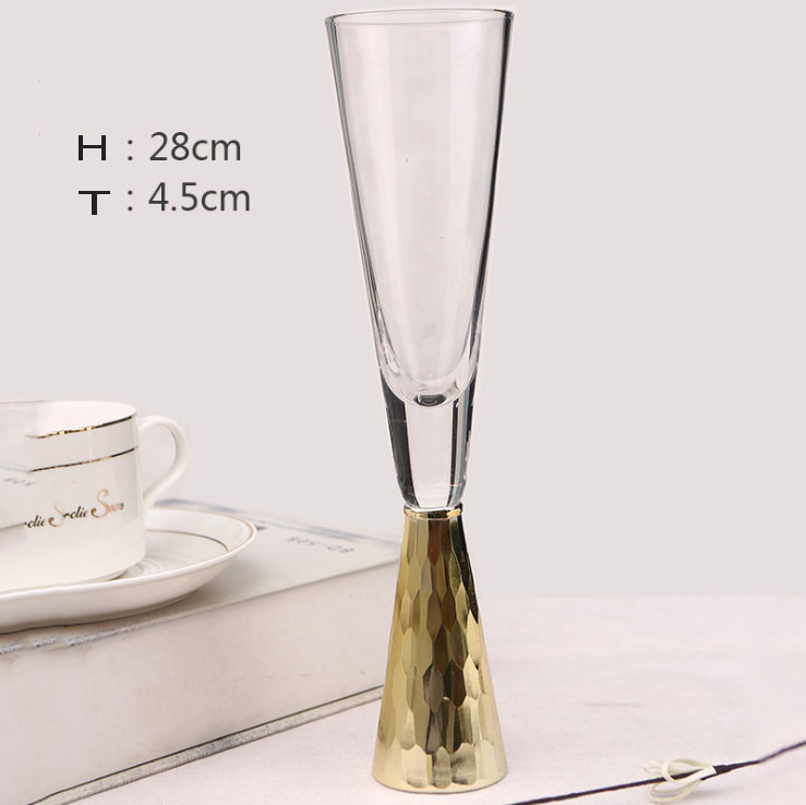 high quality handmade 280ml clear cocktail margarita wine glass foil stem