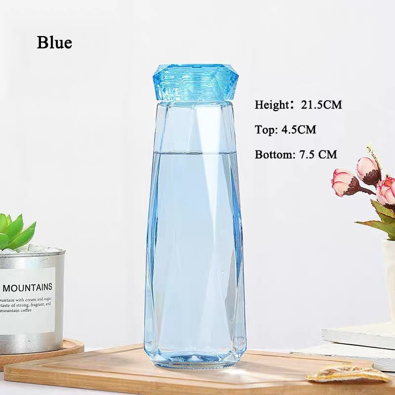 Factory Sale colorful fashionable empty portable glass water bottle