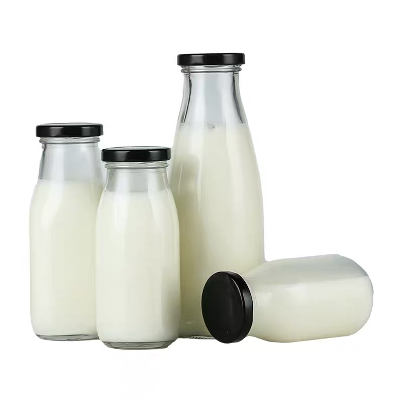 500ml French Square Glass Milk Bottle