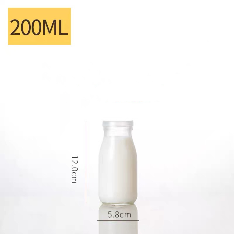 500ml French Square Glass Milk Bottle