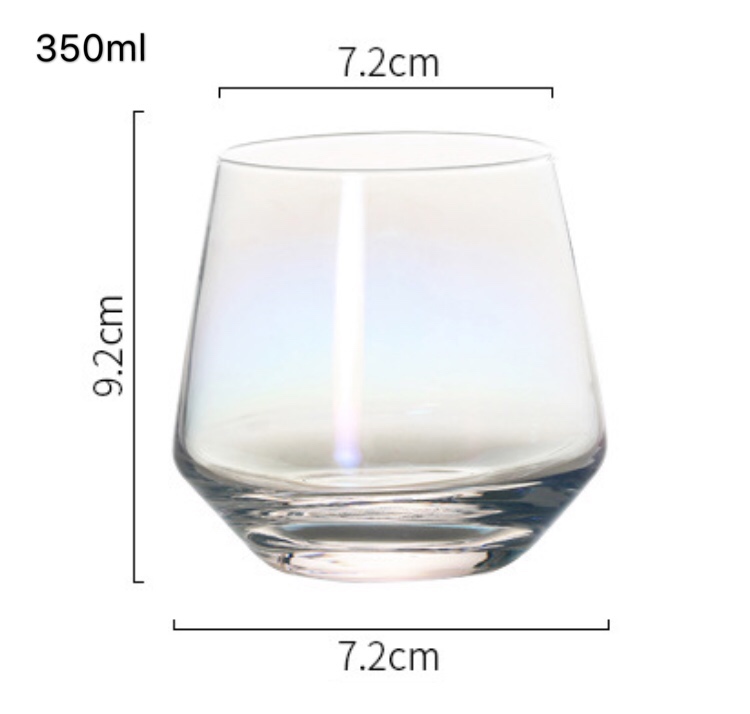 Amazon best seller colorful whisky glass tumbler set of 4