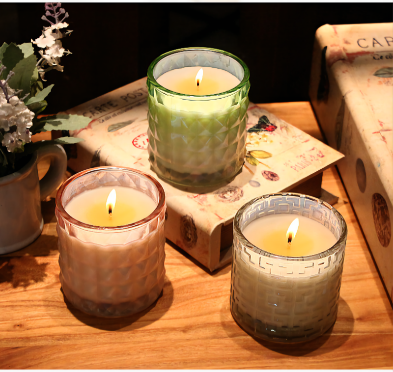Aikeyi homeware creative glass candle holder with wax glass votive