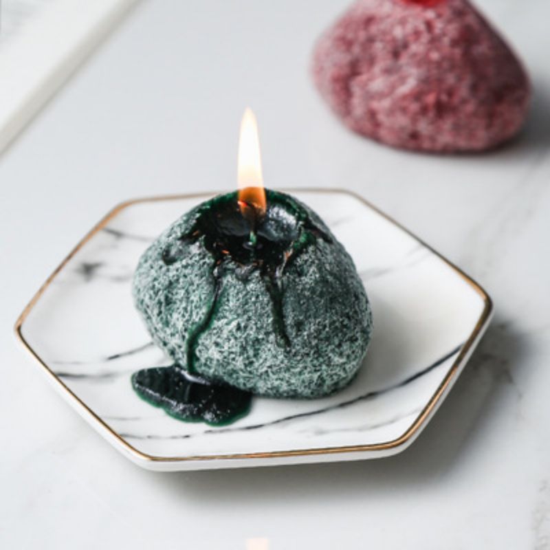 Best Seller Colorful Stone Shape Candle Holders For Long Time Burning