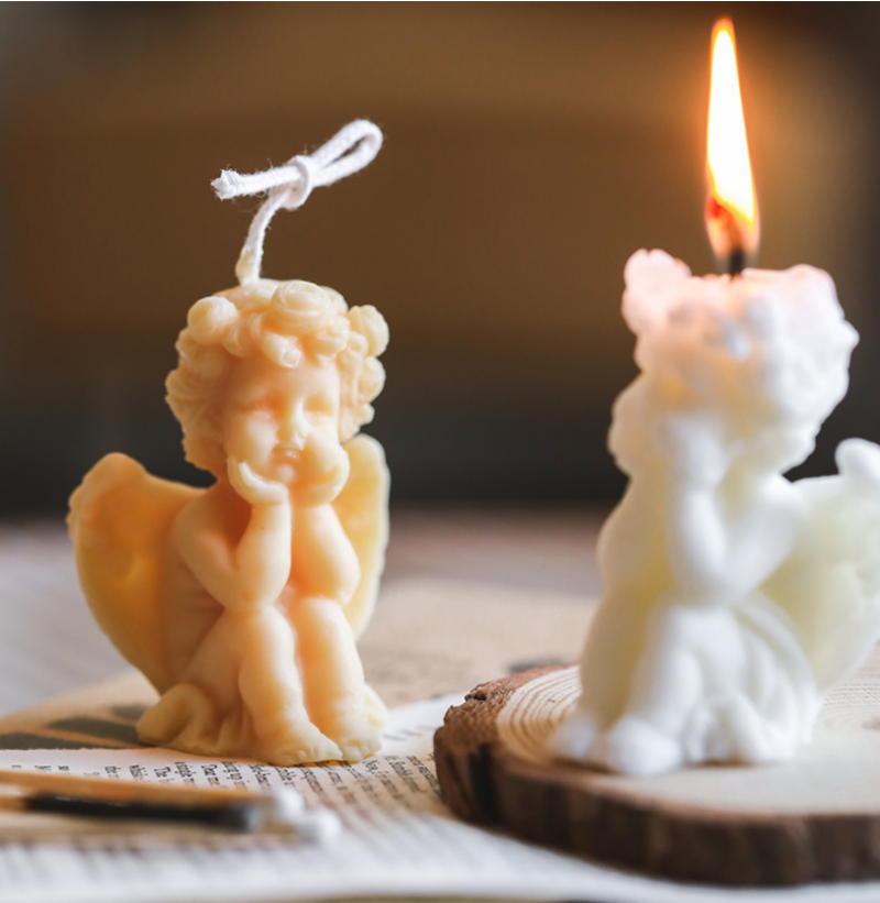 Angel hot sales amazon lovely angel child shape candle handmade customized scented