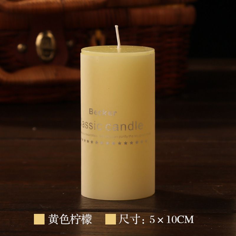 Colorful soy candle pillar for votive and wedding