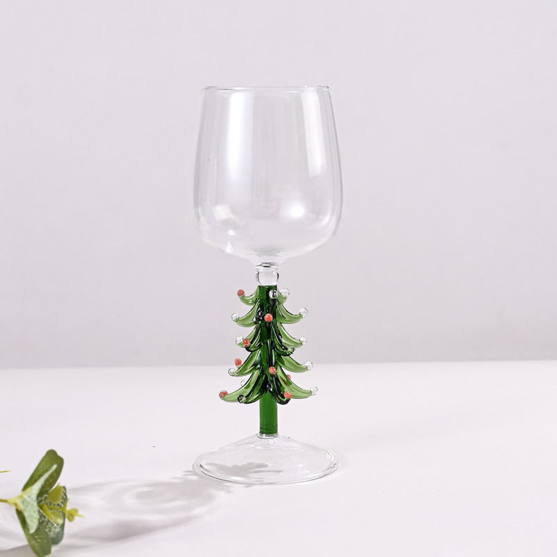 Christmas red wine glass bar & wine glassware