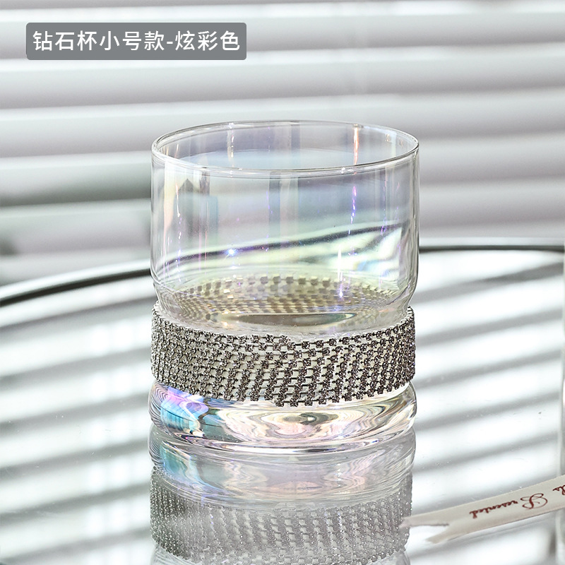 Bling diamond glass tumbler wholesale crystal whisky glass