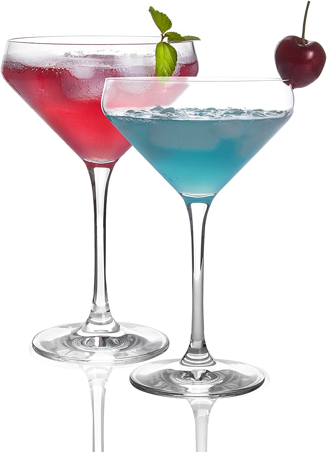 10 Ounces Crystal Martini Cocktail Glasses Premium Strong Lead-Free Clear Glassware for Party Dinner