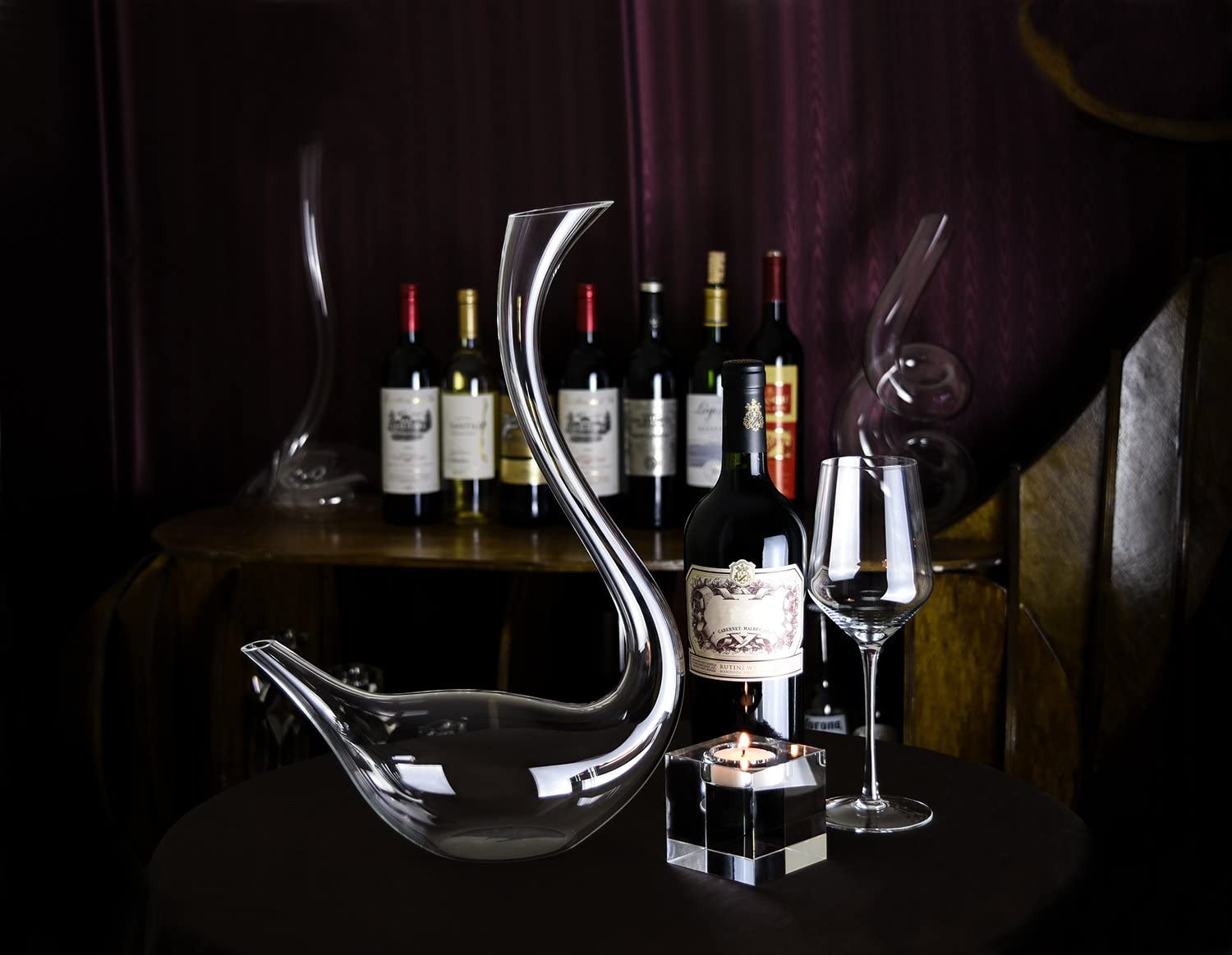 1000 ML Cygnus Wine Decanter 100% Hand Blown Crystal Glass Swan Decanter Red Wine Carafe Wine Accessories