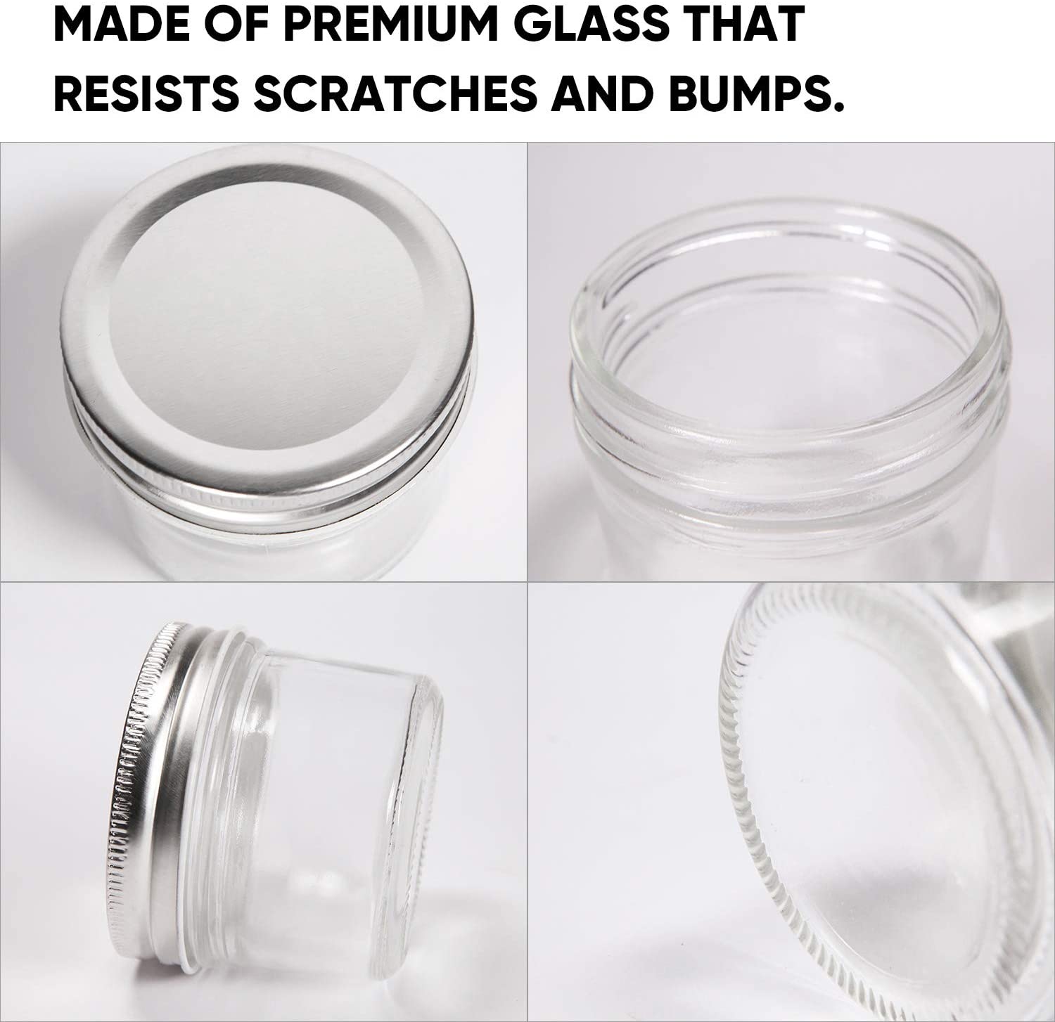 4oz Glass Jars With Silver Lids Mason Jars Ideal For Honey Jam Baby Foods Wedding Favor Mini Spice Jars