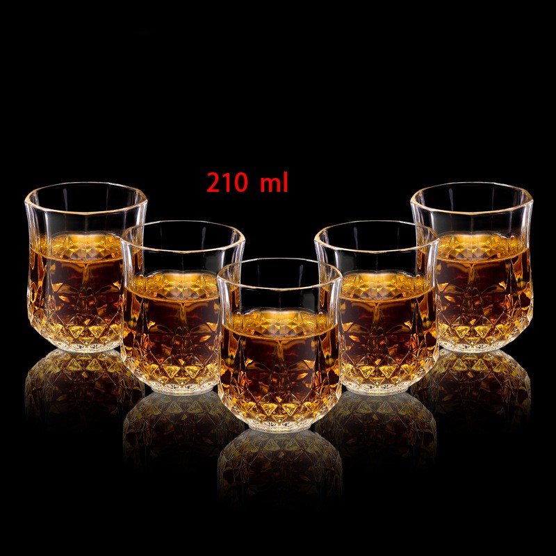 Creative Diamond stemless Water Glass whisky shot Crystal cup gold Glasses whisky glass drinking