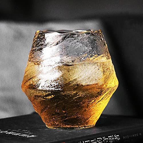 Handmade Hammered Whiskey Glass Heat-resistant Juice Cup Liquor Whisky Crystal Wine Glasses Bar Tumblers