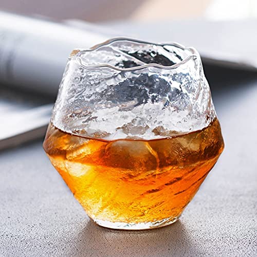 Handmade Hammered Whiskey Glass Heat-resistant Juice Cup Liquor Whisky Crystal Wine Glasses Bar Tumblers