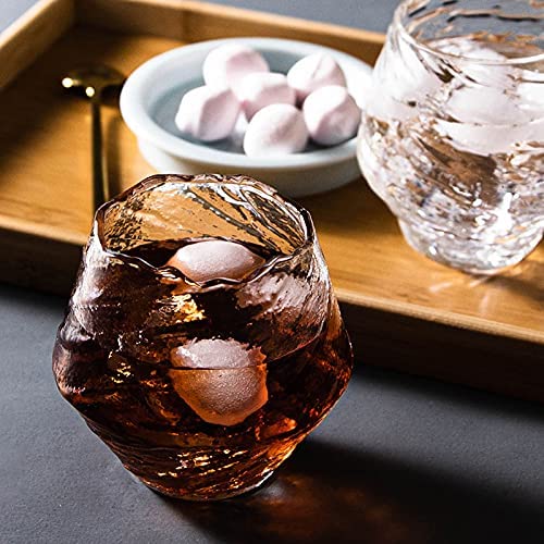 Handmade Hammered Whiskey Glass Heat-resistant Juice Cup Liquor Whisky Crystal Wine Glasses Bar Tumblers