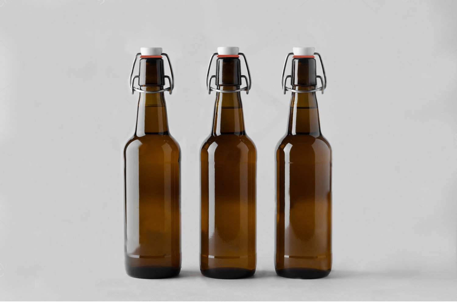 500ml Amber beer glass bottle with Swing lid amber beer bottle for beer factory 375ml