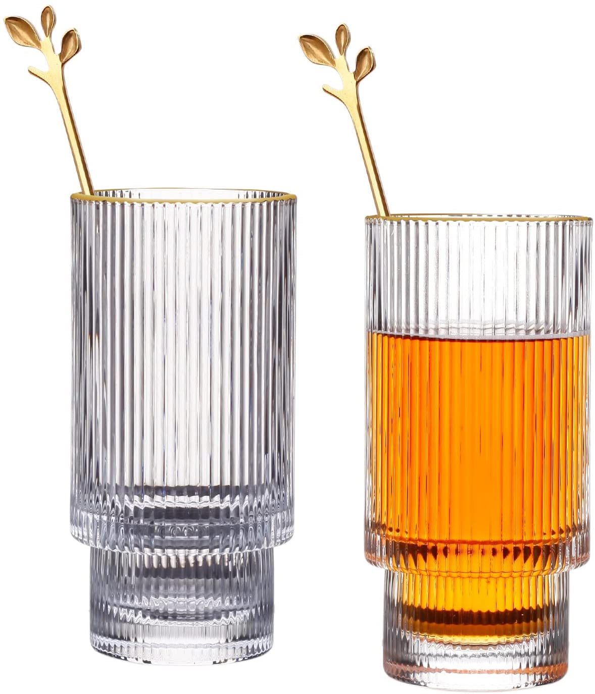 Ice Coffee Cups Cocktail Glasses Drinkware Origami Style Transparent Tea Set Heat Resistant Glassware