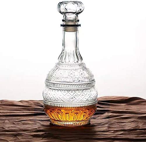 Liquor Decanter, Glass Spirits Decanter with Airtight Stopper, Whiskey Vodka Bourbon Decanter Bottle for Gift