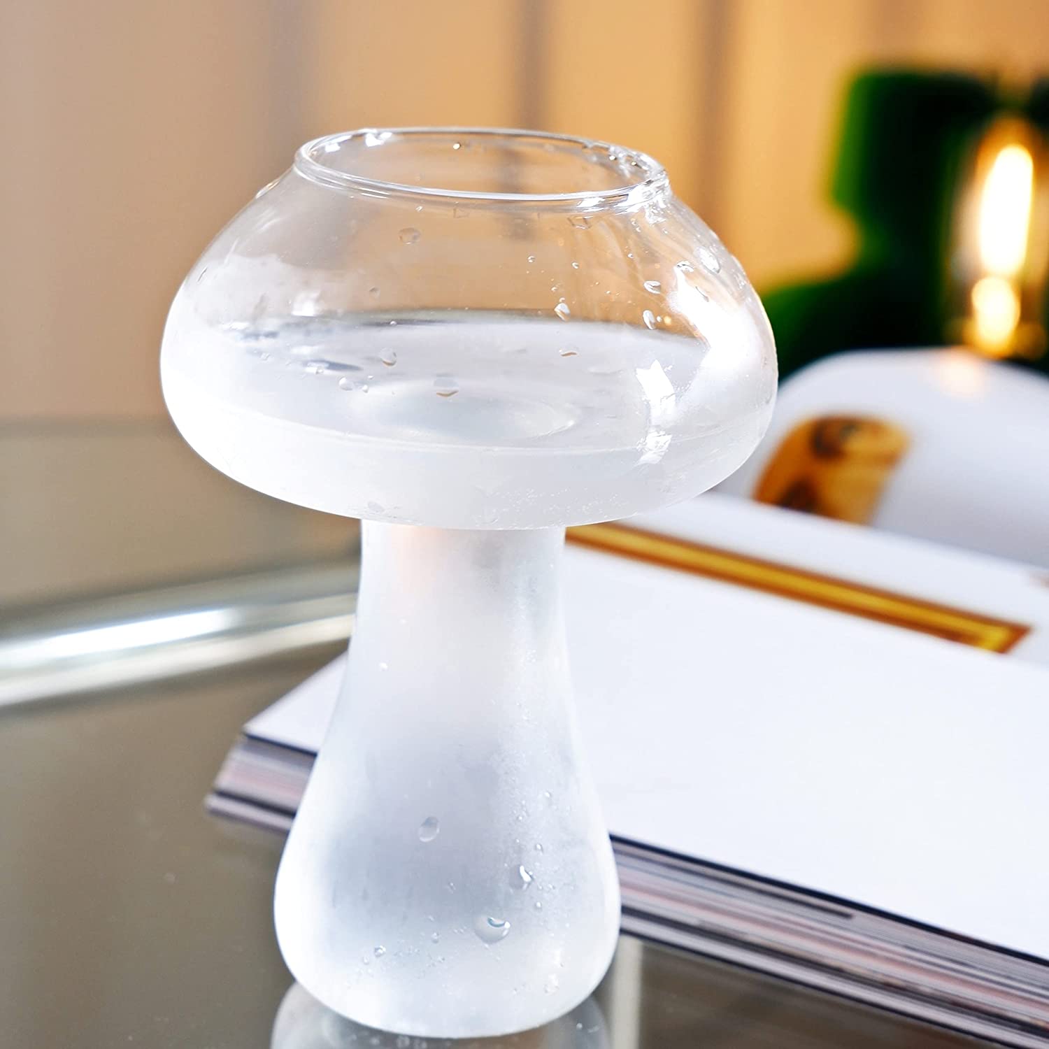 Creative Mushroom Juice Goblet Cocktail Glass 260 ml High-End Crystal Glass Wine Glass